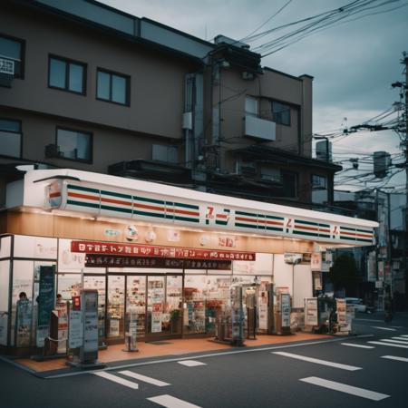 seveneleven, konbini, scenery, storefront, japan,