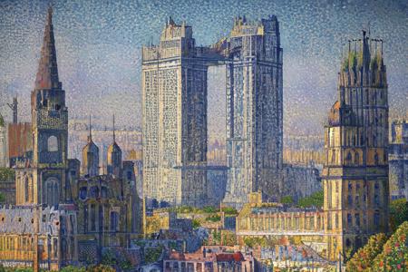 masterpiece,best quality,Cyberpunk City,pointillism,  <lora:pointillismv2-000019:1.2>