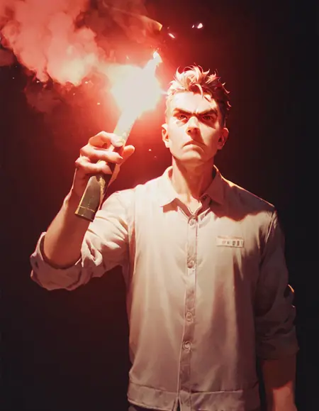 Holding emergency flare (concept)