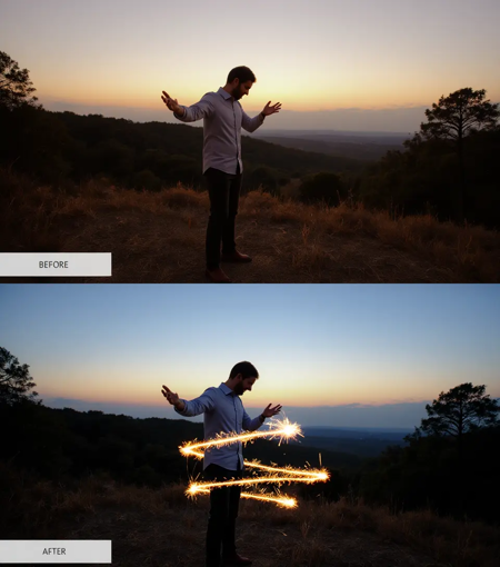 Sparklers Visual Effect-Context LoRA】 v1.0
