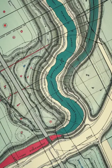 Harold Fisk's meander maps