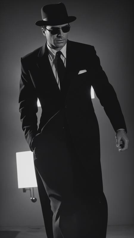 masterpiece, top quality, best quality, official art, beautiful and aesthetic, abstact imagery of sci-fi noir, noir