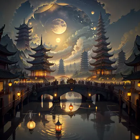 Ai奇点艺术室 || 极致国潮风-2D~3D通用(中国画风)