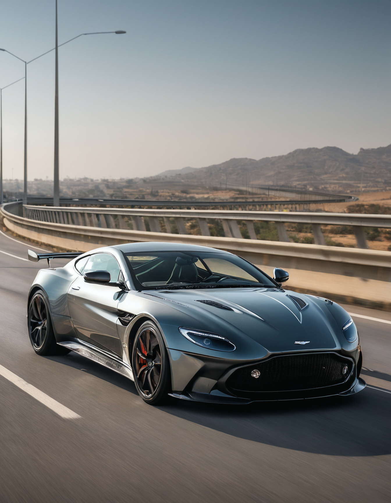 <lora:Ahmed Yacoubi CLIP:0.0>,the new aston gt is shown on a highway, .,high-definition photograph,photoreal details,unsplash photography,extremely beautiful lighting,Ñinematic lighting,Ahmed Yacoubi,vehicle,, <lora:Alfred Manessier CLIP:1>,Alfred Manessier inspired,dynamic folds,flowing forms,volumetric lighting,