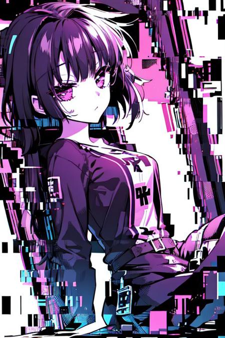 1 girl, 
<lora:Anime_Glitch_Style:0@0.2,1@0.3:hr=0.2> glitch