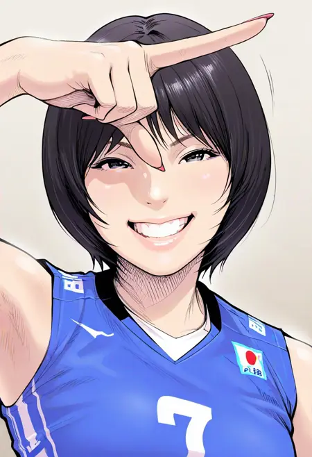 Japanese caricature Style /Sketches -vollyball outfit