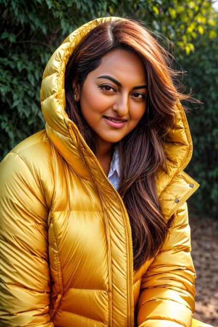 masterpiece, stunning closeup portrait photo of snksnh,, (fair glowing skin:1.05), smiling, wearing a oversized puffer jacket, detailed skin, 8k uhd, dslr, soft lighting, high quality, film grain, long hair, 4K, HDR, outdoors, sunny, portrait photo