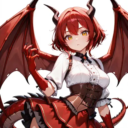 オリジナルAIキャラ Dragonewt Girl [Seraphina Drakonis] セラフィナ・ドラコニス