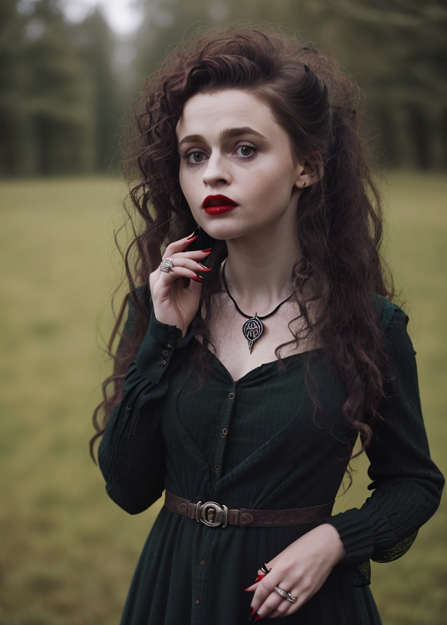 1girl__indoor___looking_at_viewer__outdoors__blurry_background__photorealistic__harry_potter_style__analog_style__long_sleeves__dress__holding__jewelry__standing__necklace__nail_polish__2910995643.png