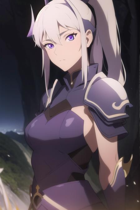 dotaluna, <lora:luna-lora-nochekaiser:1>,
luna, ponytail, white hair, (purple eyes:1.1),
BREAK armor, helmet,
BREAK looking at viewer,
BREAK outdoors,
BREAK <lora:GoodHands-vanilla:1>, (masterpiece:1.2), best quality, high resolution, unity 8k wallpaper, (illustration:0.8), (beautiful detailed eyes:1.6), extremely detailed face, perfect lighting, extremely detailed CG, (perfect hands, perfect anatomy),