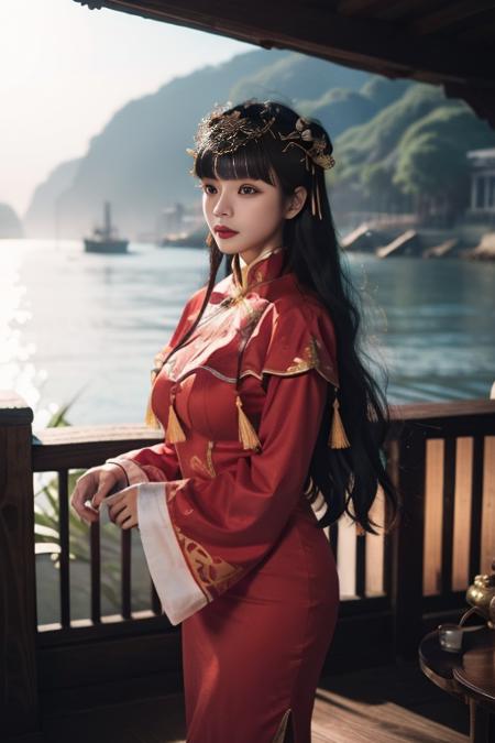 yixian, xiuhefu,chinese clothes, china dress, red dress,