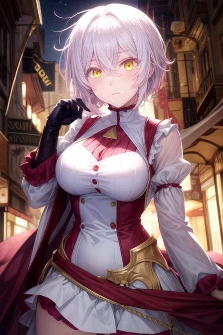 jeanne_vanitas_no_karte white hair yellow eyes