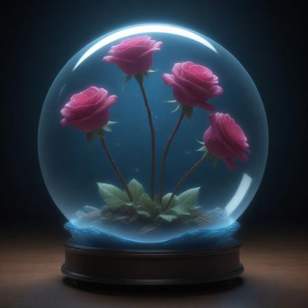 Ultra-realistic 8K resolution, Octane render, Unreal Engine 5 masterpiece, dark academia aesthetic, enchanted glass terrarium containing: two hybrid heliotrope-roses with translucent ruby gemstone petals (vitreous refraction), metallic obsidian stems (bioluminescent vascular system), liquid mercury dewdrops suspended mid-fall, spiral cerulean nebula core emitting plasma tendrils, fractured amber glass veins pulsing with trapped starlight, quantum foam escaping through dimensional cracks, non-Euclidean spacetime geometry, vantablack void background with gravitational lensing distortion, chrono-crystalline lattice framework, volumetric photon mapping event horizon glow, subsurface scattering in petal nanostructures, temporal anomaly causing timeline overlaps, hyperdetailed microbiology under gemstone epidermis, gothic biodigitalpunk style blending Zdzisław Beksiński and Ernst Haeckel, photorealistic macro photography meets celestial cartography, trending on ArtStation --ar 16:9 --v 6.0 --no cartoonish, flat colors, symmetry, human elements