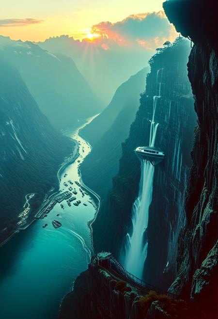 ()Hyoer Realistic:2.0)Polaroid picture 
 (Cyberpunk future theme:1.97) Photorealistic image of the view from the tallest mountain on Mars, Olympus Mons, at sunrise. Realistic, high-resolution, 8K, cinematic, epic, detailed, intricate, hyper-realistic. Incorporate a vast, barren Martian landscape with towering mountains, deep valleys, and a distant horizon. The sky should be a deep shade of crimson, with a subtle gradient of orange and pink hues. Use a high-angle shot to emphasize the grandeur of the mountain. Canon EOS R3, f/5.6 aperture, 1/125 second shutter speed, ISO 100.
BREAK ()Hyoer Realistic:2.0)Polaroid picture (Cyberpunk future theme:1.37) A glorious view of the Tampa Bay (Sunshine Skyway Bridge)
BREAK
(flux-style)Hyoer Realistic:2.0)Polaroid picture
 of Geiranger Fjord, Norway. Aerial view capturing the fjord's serene turquoise waters, surrounded by towering, lush green cliffs and waterfalls like Storsæterfossen. The village of Geiranger is visible at the inner end of the fjord, with its few buildings and tourist shops. Clear blue sky with a few puffy white clouds. Detailed textures on the rocks, water, and vegetation. Realistic lighting with subtle shadows and reflections on the water. High-resolution details, vibrant colors, and a sense of dynamic energy. Rule of thirds composition, emphasizing the natural beauty and unique features of the location.