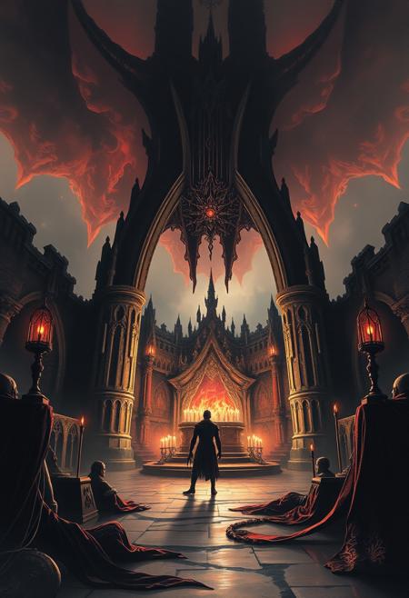 ((no humans:1.5)), dark king altar, hyperdetailed charcoal drawing, 8k, HDR, concept art 3D shading 3Delight, 64 megapixels,  hyper detailed, photorealistic twilight, detailed matte painting
<lora:scenery_lora:1> <lora:art_lora:1>