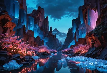 Electric blue dusk in a bustling metropolis, Constructivist industrial zone, Sterling roses palette with a range of pinks and greens, Crystalline ice cave with shimmering formations, Majestic eagles soaring over mountain cliffs, Sweet spring drizzle awakening sleeping bulbs, Wizened sage meditating on a cliffside, A storm that recites poetry with its thunder