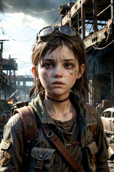 finely detailed, dramatic, ray tracing, Post-Apocalyptic, 1girl