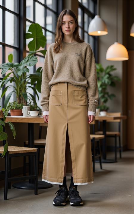 Frayed Lining H-line Stretch Skirt Flux lora v1.0