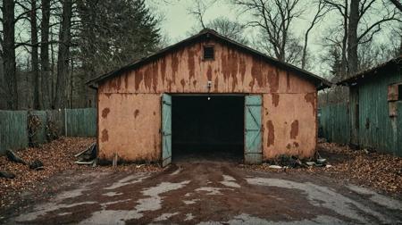 photography art stylized by Nicolas Bruno, surrealism art, Garage, Simple, 35mm, Autochrome, minimalist, psychedelic, photograph, magical composition, perfect background, Luminous cinematic color, best, artistic, highly color focused, sharp focus, highly Brown flakes, best, fertile, flowing, highly contrasted
