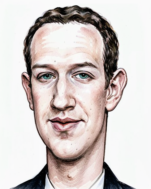 s <lora:Caricatrix:.4> giant forehead watercolour ink drawing caricature  caricatrix portrait of zckrman man robot  <lora:Zuckerberg_55_2:.89>