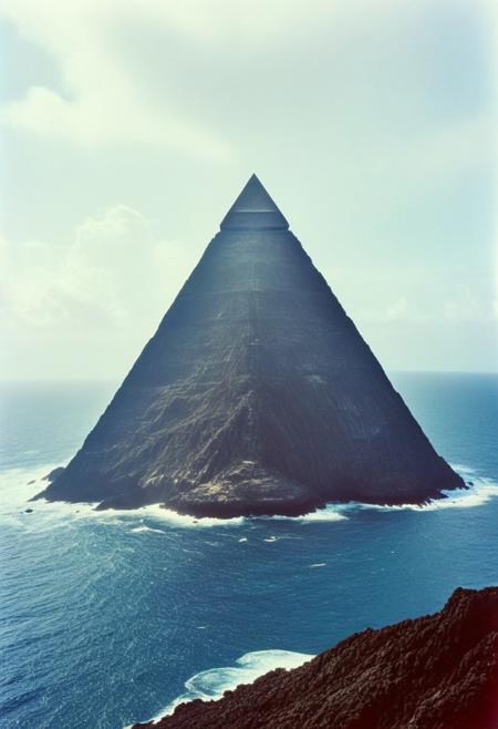 (flux-style)Hyoer Realistic:2.0)Polaroid picture 
an image of 
Ball's Pyramid is a towering, rocky island located in the Pacific Ocean, about 643 kilometers (400 miles) from mainland Australia and 23 kilometers (14 miles) southeast of Lord Howe Island. It is the world’s tallest volcanic stack, rising 562 meters (1,844 feet) above sea level.
The island was first discovered in 1788 and has remained uninhabited due to its steep, nearly vertical cliffs and lack of flat land. Despite its isolation, Ball's Pyramid is home to a rare species of insect, the Lord Howe Island stick insect, which was thought to be extinct until it was rediscovered on the island in 2001.
Due to its remote and rugged nature, access to Ball’s Pyramid is highly restricted. Climbing and scientific expeditions have been permitted in limited numbers, but strong winds, rough seas, and the island’s sheer rock faces make it extremely difficult to land.
BREAK Afternoon Eclipse ,, (Cyberpunk future theme :2.77)