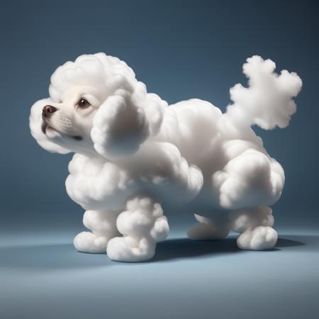 CloudAI <lora:CloudAI:1>A dog, which is made of clouds