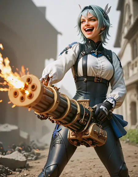 Holding gun enhancement