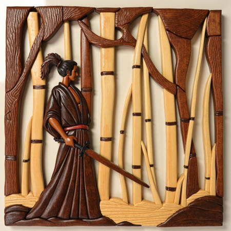 Intarsia woodworking_Flux v1.0