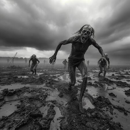 Zombie Rundown, Rotting Mudclay, Dreary Stormy Day, Barron Lands, Greyscale, Nothing of New, Dread and Scary