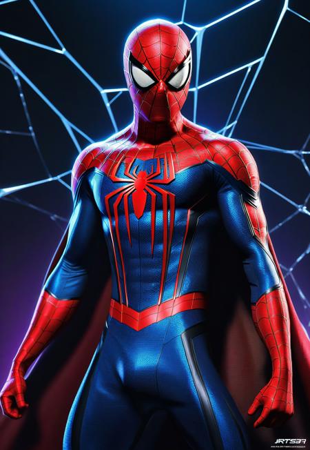 Concept Art, Incredibly Detailed Accurate Portrait Of Spider-Man in a Spider-Web Design cape Performing Stand-Up Comedy,, 2010, low poly, isometric art, 3d art, high detail, artstation, concept art, behance, ray tracing, smooth, sharp focus, ethereal lighting, Jim Aparo, Video Game  Style, highly detailed, Vibrant Tones, Happy, Joy, Fun, Epic