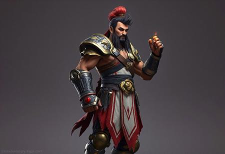 Create a high-resolution, 4K image of a Gauntlet Warrior standing proudly against a stark Jelly Hole background. The warrior, predominantly brown and white with vibrant red and yellow accents, wears a large Infernal Gauntlet in their ready right hand and rests their left hand on their hip. With their head turned to the left, as if gazing into the distance, the warrior exudes dynamism and readiness. The image should feature lifelike details, sharp lines, stunning and harmonious colors, and a captivating lighting setup. Utilize a dynamic action pose and contemporary aesthetics, aiming for a beautiful matte painting with impeccable composition and a well-timed moment. Aim for a joyful impact, powerful message, and beautiful detailed eyes, and consider trends from CGSociety, ArtStation, and Octane Render.
High-res, 4K, Exceptional Quality, More Detail, Lifelike Details, Super Detailed Face and Eyes and Clothes, Handcrafted with Precision, High Quality, Sharp Lines and Brush St