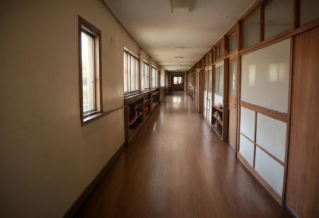 Japanese School Hallway V1
