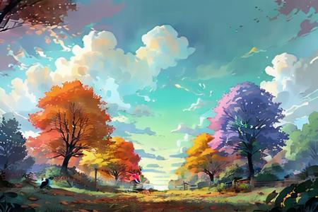 in summer the first autumn leaves appear