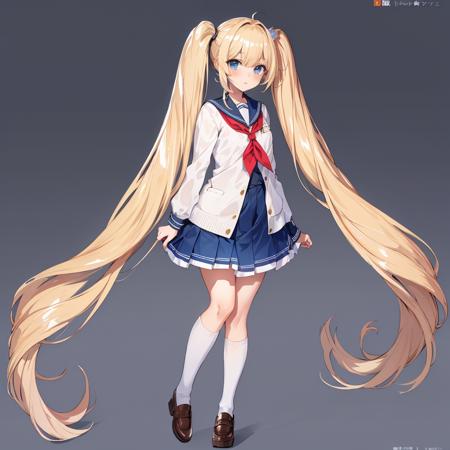 twintail,very long hair