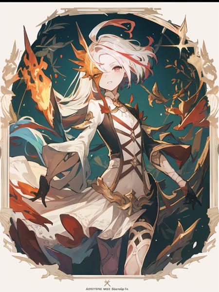 masterpiece,best quality,highres,cinematic lighting,dramatic angle,<lora:ShadowverseLoversV1:0.8> ,bird, solo, gloves, red eyes, white hair, 1boy,black gloves, multicolored hair, male focus, holding, looking at viewer, long hair, torn clothes, standing, weapon, 1girl, fire, arrow (projectile), parted lips, hair ornament, purple hair, ahoge, bangs, pale skin, smoke, blue hair, wide sleeves, mask, crow, jewelry, gem, androgynous, holding weapon, two-tone hair, long sleeves, short hair, eagle, cowboy shot, feathers, holding arrow, dress, grey hair,hand up, smile, flower, orange eyes, thorns, fantasy, yellow eyes, thighhighs,  owl, border, animal, hair between eyes, gradient hair, holding staff, robe, gold trim, white dress, feet out of frame, purple eyes, outstretched arm, skirt, coat, floating hair, shirt, fingerless gloves, white skirt, 1other, medium hair, colored skin, bird on hand, duel monster, blonde hair, bird on shoulder, armor, streaked hair, expressionless, gradient, breasts, framed, branch, high collar, crystal, animal on arm, glowing, brown eyes, copyright name, acket, pants, brown gloves, sidelocks, pointy ears, white skin, magic, red background, artist name, chain, plant, open mouth, vines, outside border, small breasts, bishounen, pink eyes, crown, flame, animal on shoulder, short sleeves, capelet, teeth, headpiece, gradient background, halo, crack, arm up, black shirt, simple background, cloud, watermark, fingernails, earrings, white background, slit pupils, multicolored eyes, turtleneck, head tilt, cape, boots, bracelet, one eye covered, sky, single glove, art nouveau, very long hair, signature, shorts, sun, white shirt, dragon, sword, light blue hair, bright pupils, asymmetrical clothes, multicolored background, white pupils, white pants, hat, belt, talons, angel, feather hair ornament, tarot, otoko no ko, red gemstone, bandages, pink hair, looking down, parted bangs, asymmetrical hair, outstretched arms, heterochromia, scar, blood, eyes visible through hair, shoulder armor, wand, braid, white robe, partially fingerless gloves, dated, eye mask, necklace, eyepatch, gears, blush, shaded face, grin, crossbow, short hair with long locks, asymmetrical gloves, thigh strap, elbow gloves, facial mark, hood, looking to the side, hair intakes, swept bangs, leaf, torn, blue eyes, claw ring, black feathers, flat chest, animal on head, clothing cutout, brooch, from side, colored sclera, embers, snake, dark persona, frown, stick, official alternate costume, holding sword, feather trim, hair flower, cracked skin, high ponytail, outstretched hand, star (symbol),  antenna hair, animal ears, alternate costume, thighs, tassel, arm at side, black jacket, company name, floating, red pupils, white border, asymmetrical bangs, hood down, multicolored clothes, black shorts, black coat,apple,shattering glasses,breaking glasses,close-up,portrait