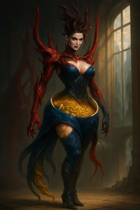 Ramepelvia Nyxboolta Original Character (her pelvis/hip is a bowl of ramen) (Pony)