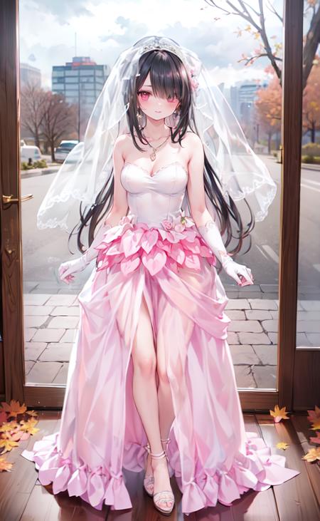 Cosplay Tokisaki Kurumi Pink Wedding Dress Date A Live v1.0