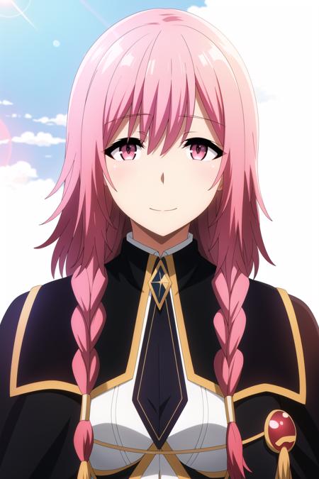 (day),Simple White Background,
Standing at attention,
black outfit,
<lora:Sherry_Barnett_Shadow-KK77-V1:0.7>,
pink hair,pink eyes,bangs, long hair,
<lora:Mariana_Luciano_NON_VIRGIN-KK77-V1:0.3>,<lora:more_details:0.1>,
1 girl, 20yo,Young female,Beautiful Finger,Beautiful long legs,Beautiful body,Beautiful Nose,Beautiful character design, perfect eyes, perfect face,expressive eyes,perfect balance,
looking at viewer,(Focus on her face),closed mouth, (innocent_big_eyes:1.0),Light_Smile,
official art,extremely detailed CG unity 8k wallpaper, perfect lighting,Colorful, Bright_Front_face_Lighting,shiny skin,
(masterpiece:1.0),(best_quality:1.0), ultra high res,4K,ultra-detailed,
photography, 8K, HDR, highres, absurdres:1.2, Kodak portra 400, film grain, blurry background, bokeh:1.2, lens flare, (vibrant_color:1.2),professional photograph,
(Beautiful,Breasts), (beautiful_face:1.5),(narrow_waist),