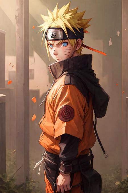 Naruto, 1boy,solo,close-up, looking at viewer,cowboy shot,