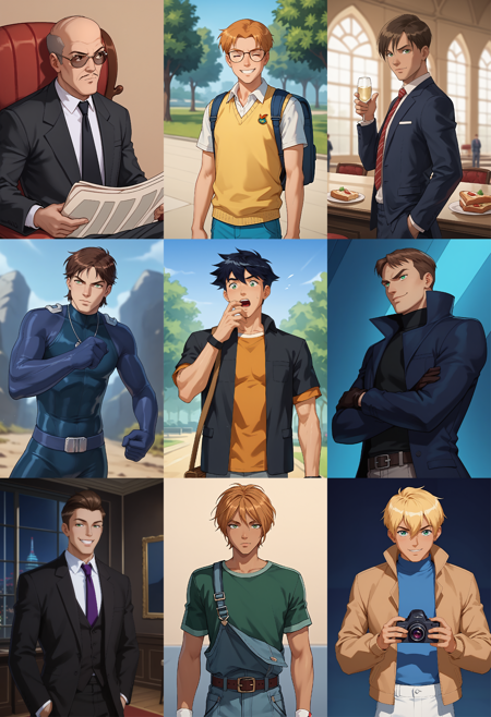 [Character] Men in Totally Spies! series - Character's LORAs pack - PDXL/IllustriousXL | Jerry Pony