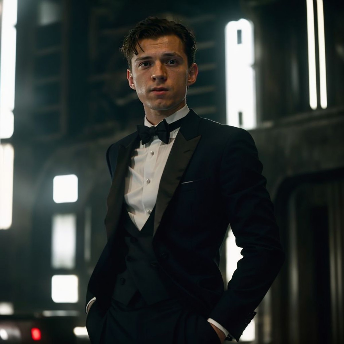 DLSR photo of tomholland person, in blade runner, daylight, professional photography, high resolution, detailed photo, RAW...