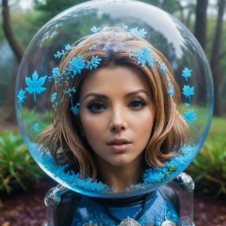 (art by Krenz Cushart:1.0) , anime key visual, majestic, extreme close-up shot of a busty Ukrainian (Eva Longoria:1.3) , the Female is very Anxious and Messy, she is cosplaying as Izanami, inside a Glass Dome she is feeling very lonely, Eva Longoria is Bathing in a Ocean, her hair is Dieselpunk and styled as French twist bun, she has a Psychadelic Norse Cream jewelry, Pins and Phone Case, fluorescent blue nature with Maple tree, Foggy conditions, horizon-centered, Rough sketch, Depressing, hyper detailed, Thriftcore, Reflected light, F/8, Single Color, Neon outlines, beautiful, sharp and in focus, sharp, highly detailed, most beautiful artwork in the world