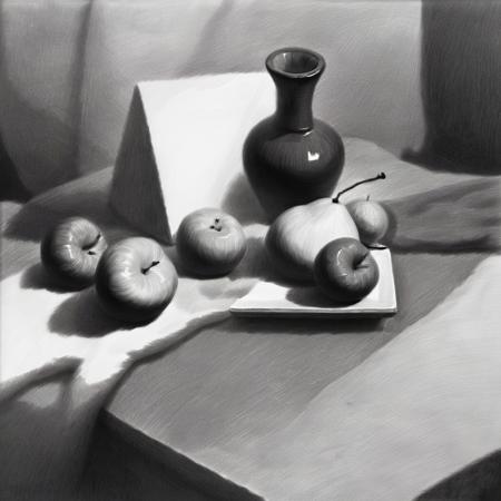 fruits on desk,
sketch for art examination,<lora:sketch_for_art_examination:1>,