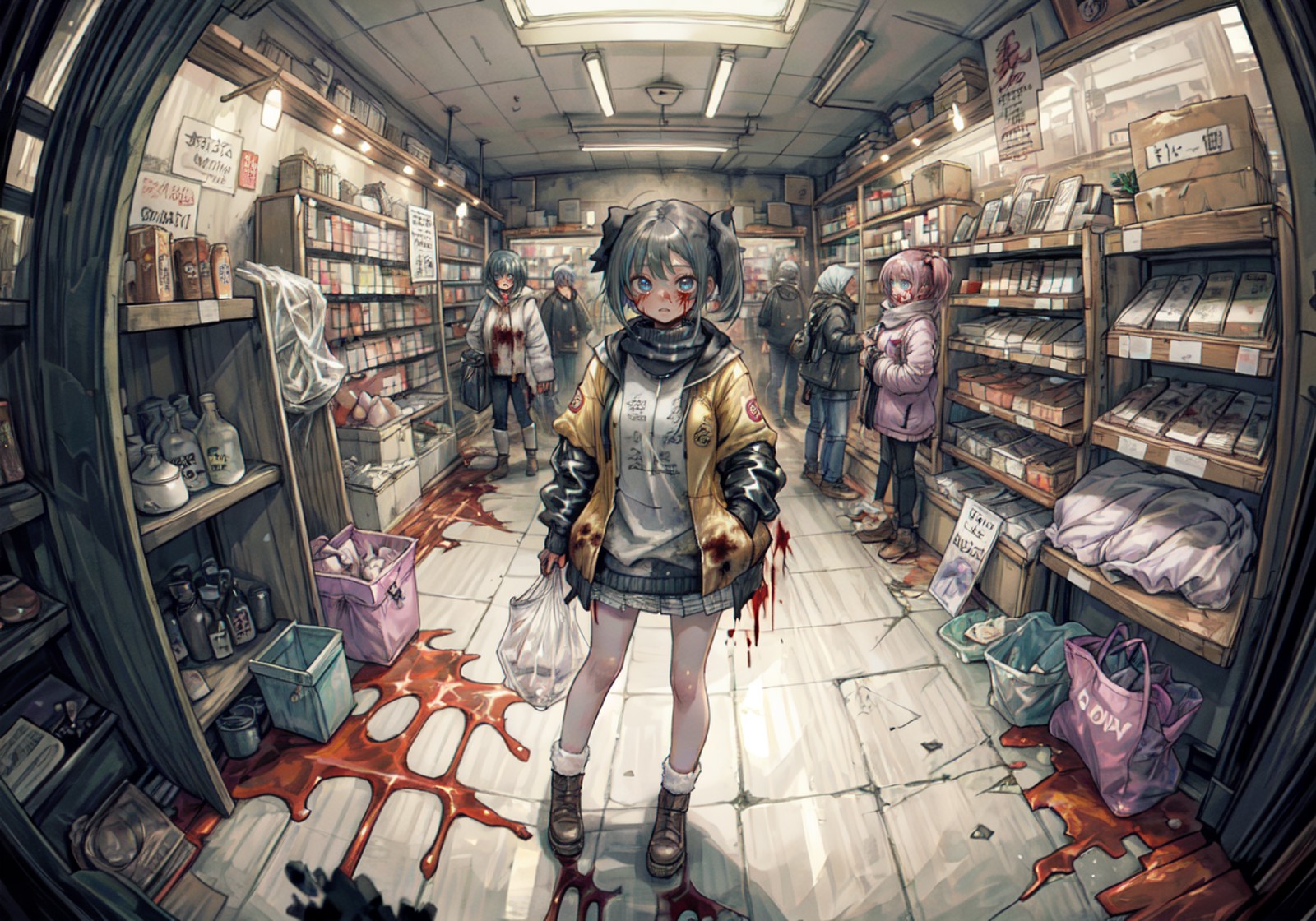 masterpiece, best quality, illustration, beautiful detailed
<lora:add_detail:0.4>
kaname madoka standing in a postapocalyp...