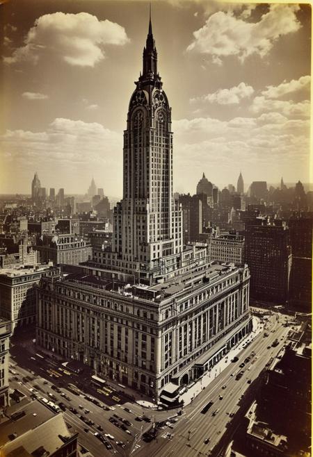 ()Hyoer Realistic:2.0)Polaroid picture 
an image of 
New York City, 1920s - Amid the city's soaring ambition, the architects of Grand Central Terminal, Reed and Stem, and developer William Wilgus, conceived a truly audacious plan - to construct a towering 68-story skyscraper directly above the terminal's iconic Beaux-Arts façade.
Envisioned as a magnificent steel and glass monolith reaching over 1,000 feet into the sky, the Grand Central Terminal Tower would have dwarfed even the Chrysler and Woolworth Buildings. Its observatory deck would have offered breathtaking panoramic views, while the upper floors were slated to house luxury apartments and offices for New York's elite.
The Grand Central Terminal Tower remains an intriguing "what if" - a glimpse into a bold, alternate reality where New York's skyline was forever transformed by this unrealized wonder. Its absence leaves us to ponder the paths not taken and the dreams left unbuilt, a reminder that even the grandest visions can be ephemeral