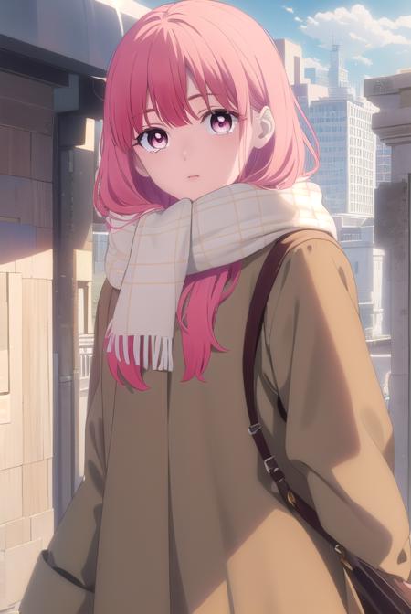 yukiitose, <lora:yuki itose-alpha-lora-nochekaiser:1>,
yuki itose, long hair, pink hair, red hair, (pink eyes:1.3),
BREAK long sleeves, scarf, coat, brown coat,
BREAK outdoors, city, snow, snowflake, sun, clouds,
BREAK looking at viewer, (cowboy shot:1.5),
BREAK <lyco:GoodHands-beta2:1>, (masterpiece:1.2), best quality, high resolution, unity 8k wallpaper, (illustration:0.8), (beautiful detailed eyes:1.6), extremely detailed face, perfect lighting, extremely detailed CG, (perfect hands, perfect anatomy),