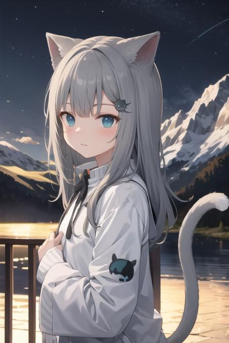 nachoneko cat ears, cat tail, animal ears