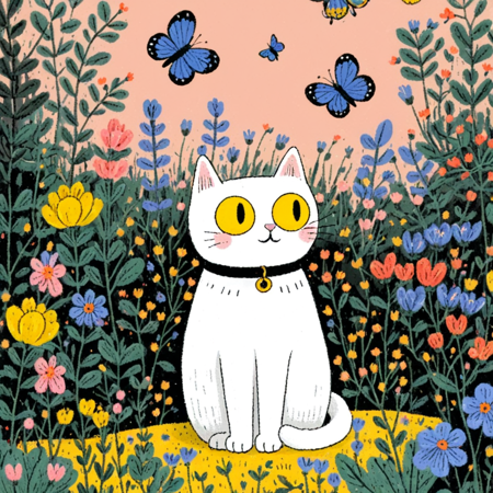 Cozy Pop Folk Illustration SDXL