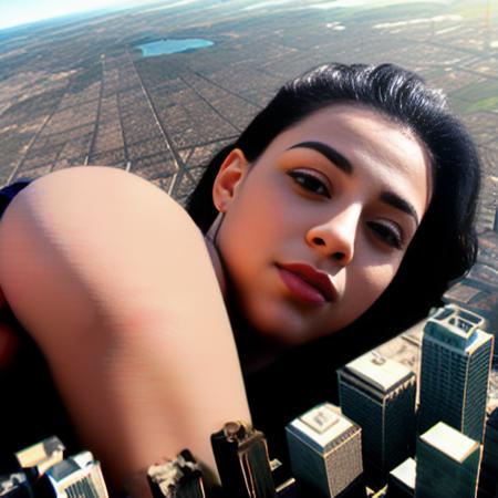 city far below